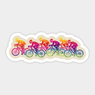 Bike Race Abstract Sticker